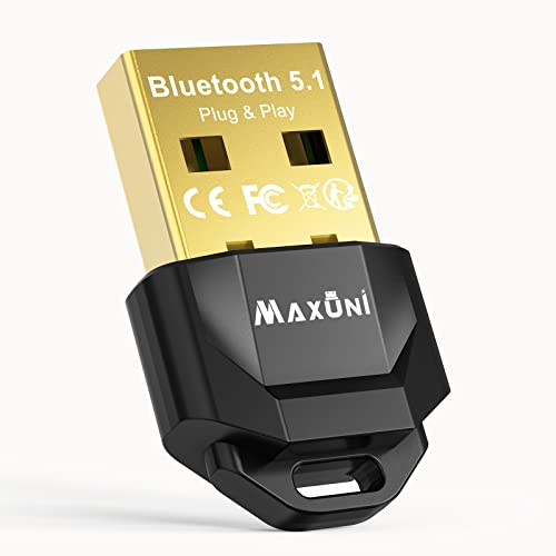 Maxuni USB Bluetooth 5.1 Dongle Adapter for...